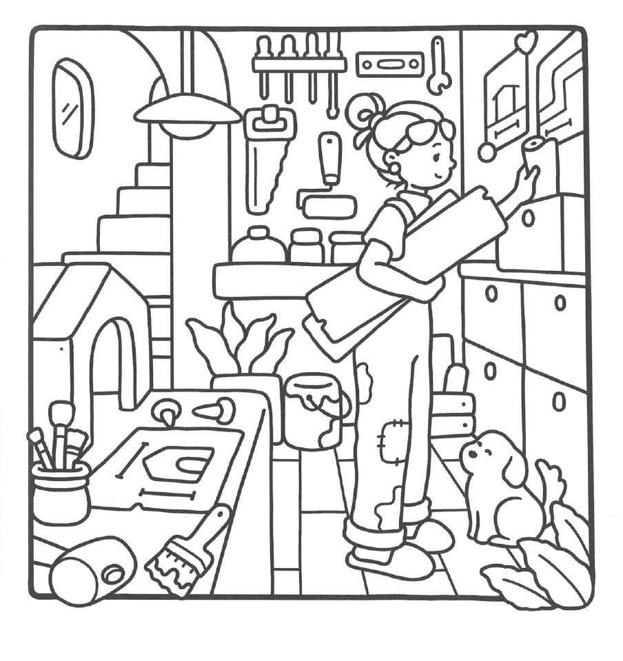 Kleurplaat Girl Moments 18