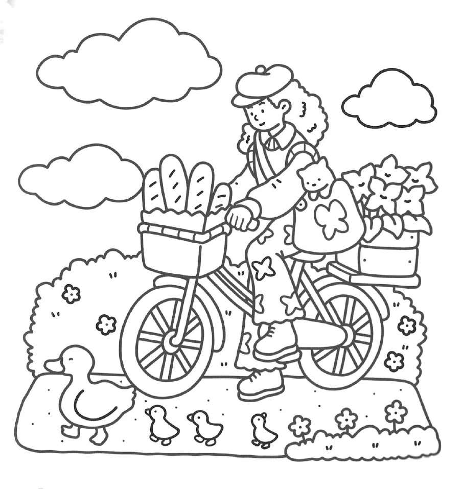 Kleurplaat Girl Moments 19