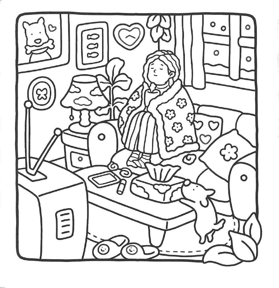 Kleurplaat Girl Moments 21