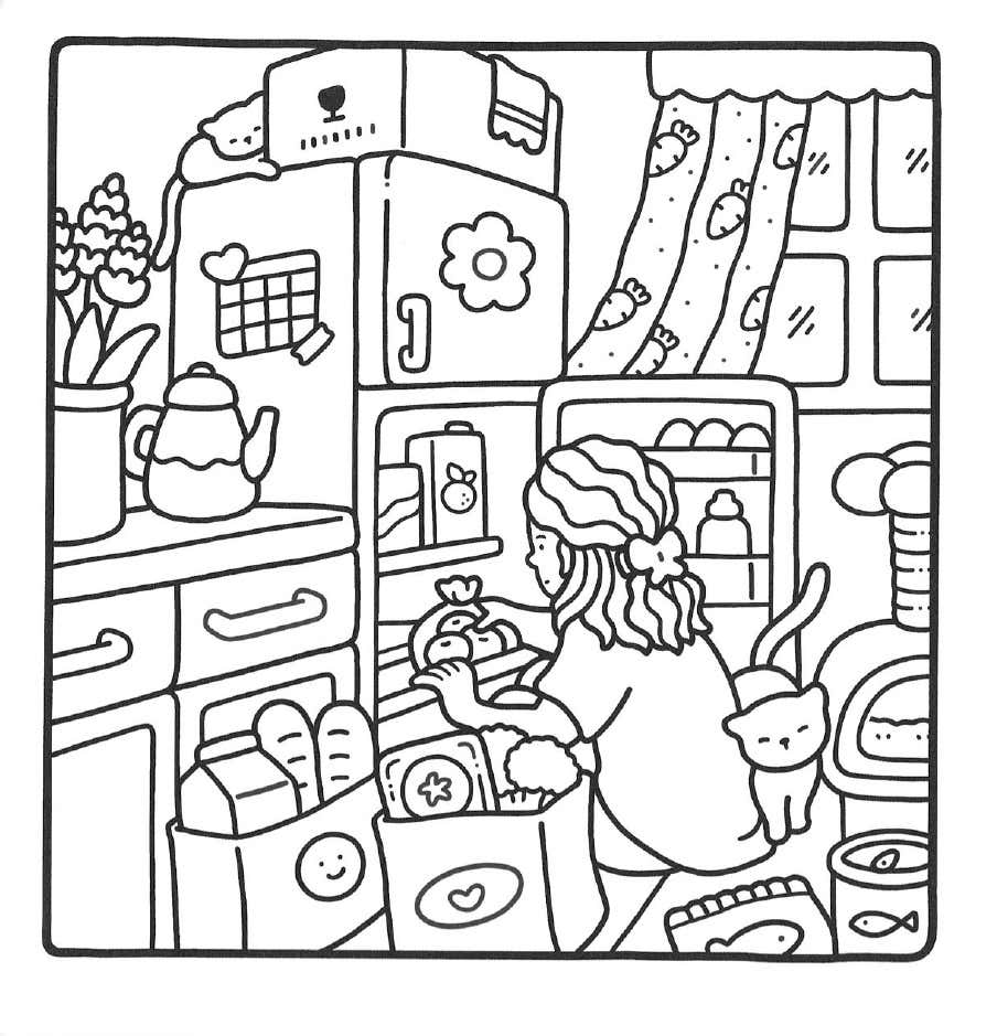 Kleurplaat Girl Moments 26