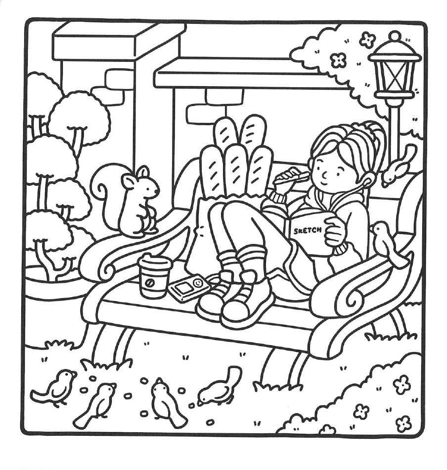 Kleurplaat Girl Moments 38