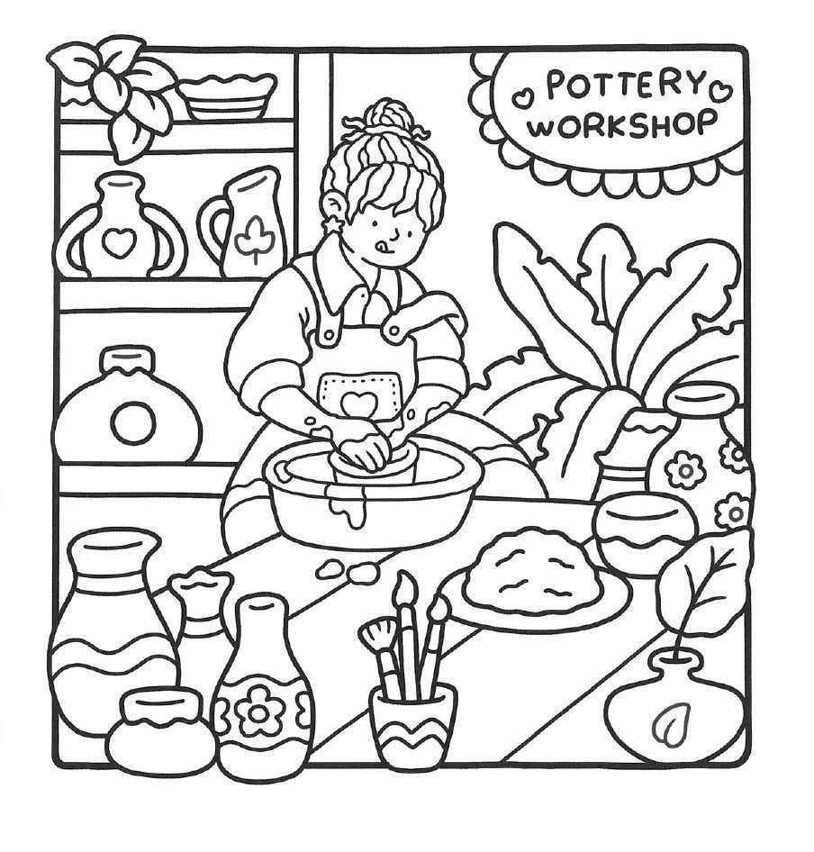 Kleurplaat Girl Moments 6