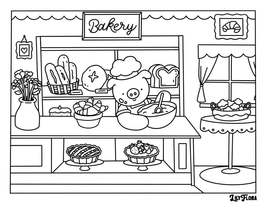 Kleurplaat Lily Flora 1