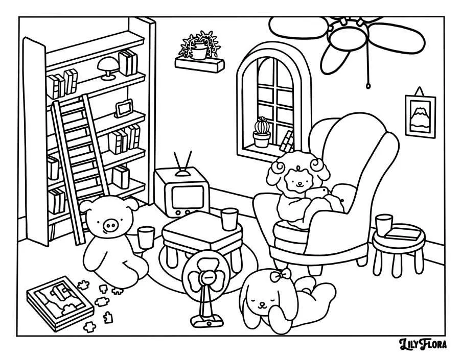 Kleurplaat Lily Flora 10