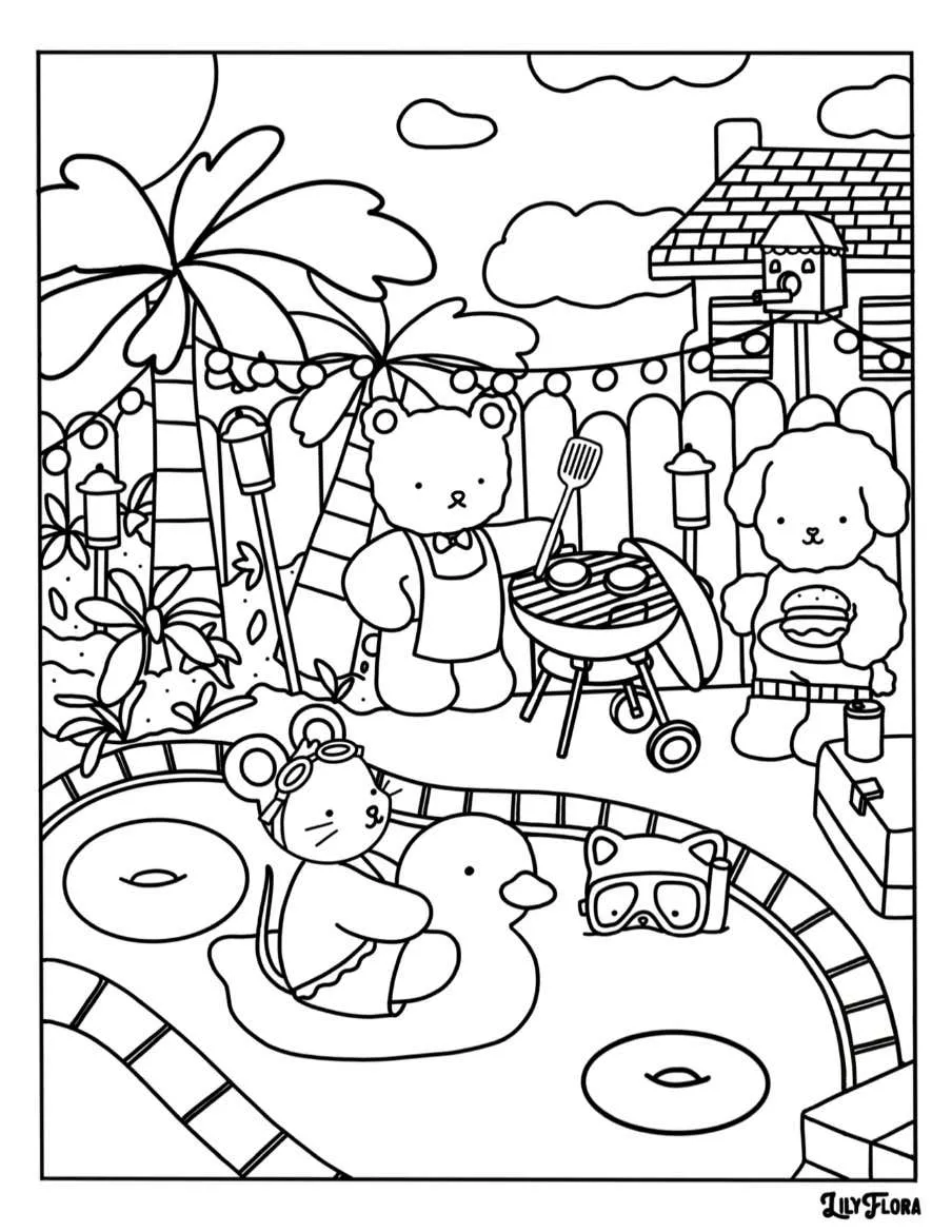 Kleurplaat Lily Flora 12