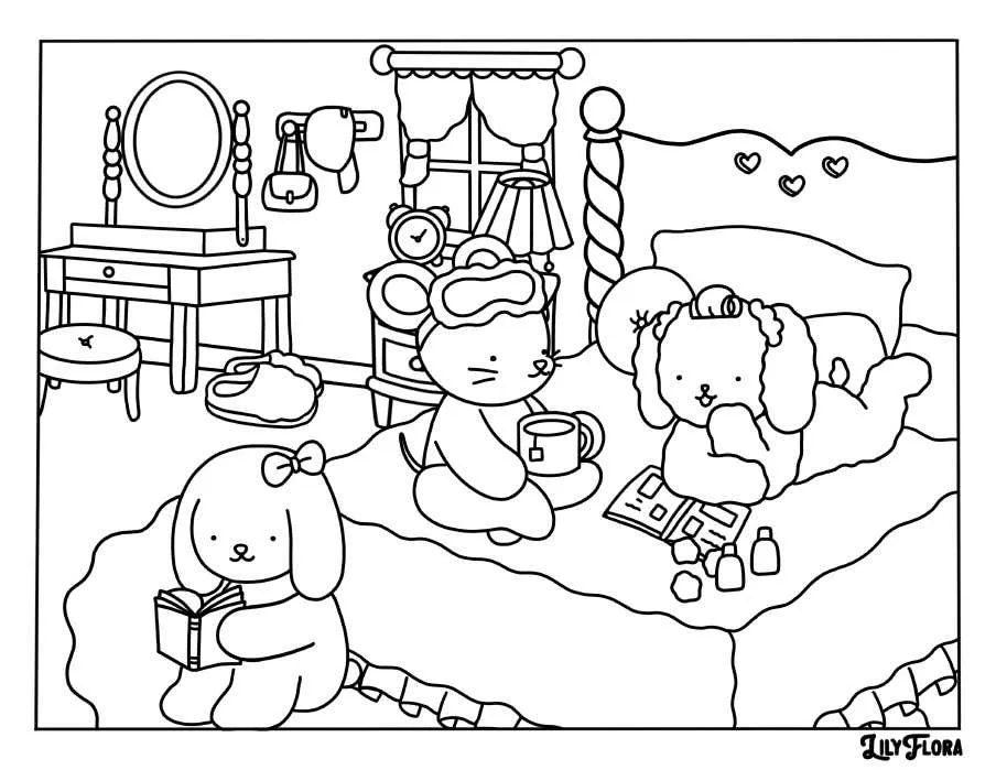 Kleurplaat Lily Flora 14