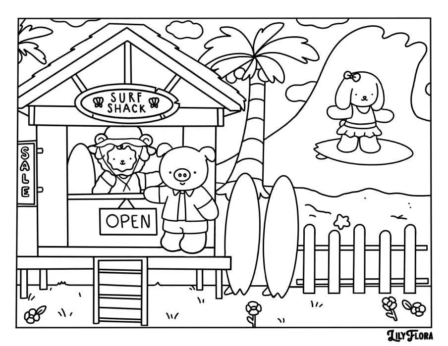 Kleurplaat Lily Flora 17