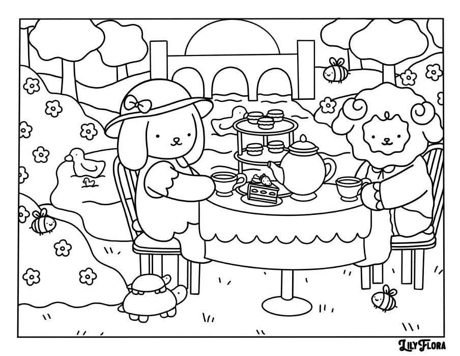 Kleurplaat Lily Flora 18