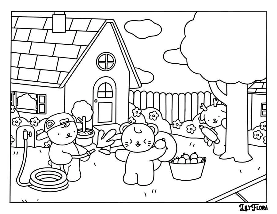 Kleurplaat Lily Flora 2