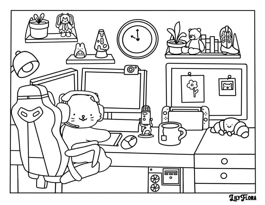 Kleurplaat Lily Flora 20