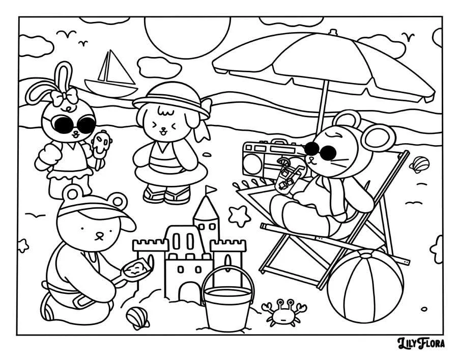 Kleurplaat Lily Flora 3