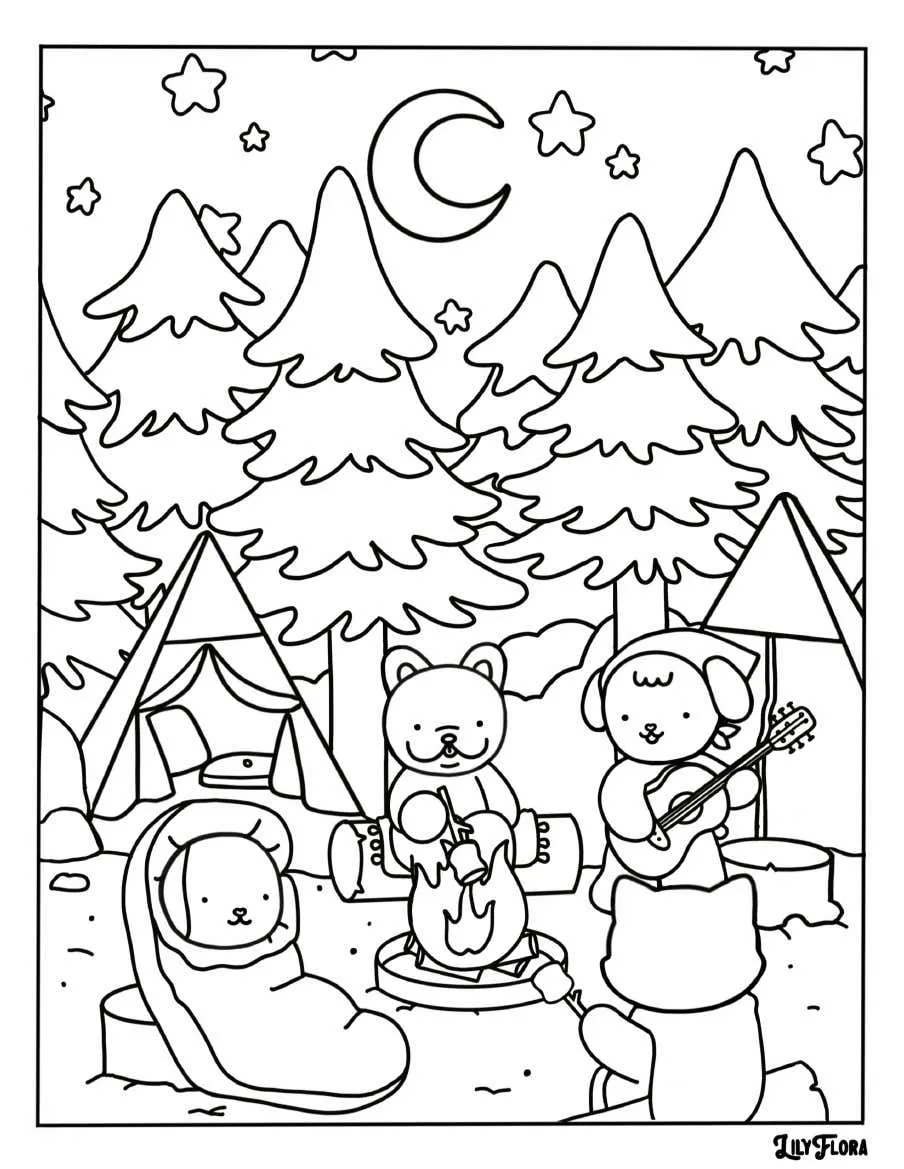 Kleurplaat Lily Flora 5