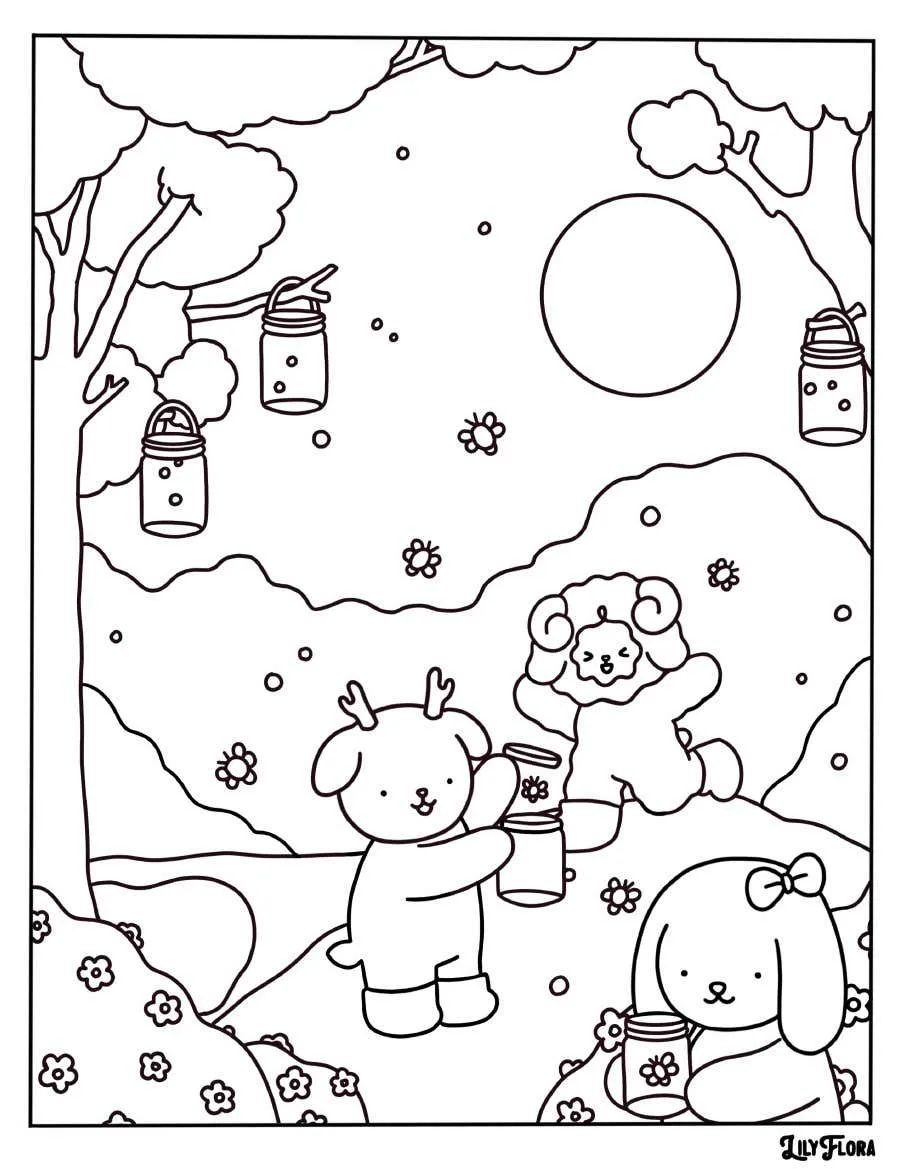 Kleurplaat Lily Flora 6