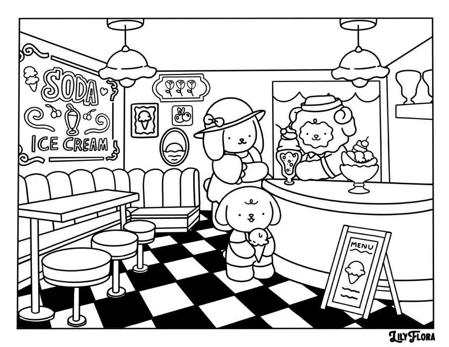 Kleurplaat Lily Flora 9