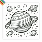 Kleurplaat Planeten thumbnail