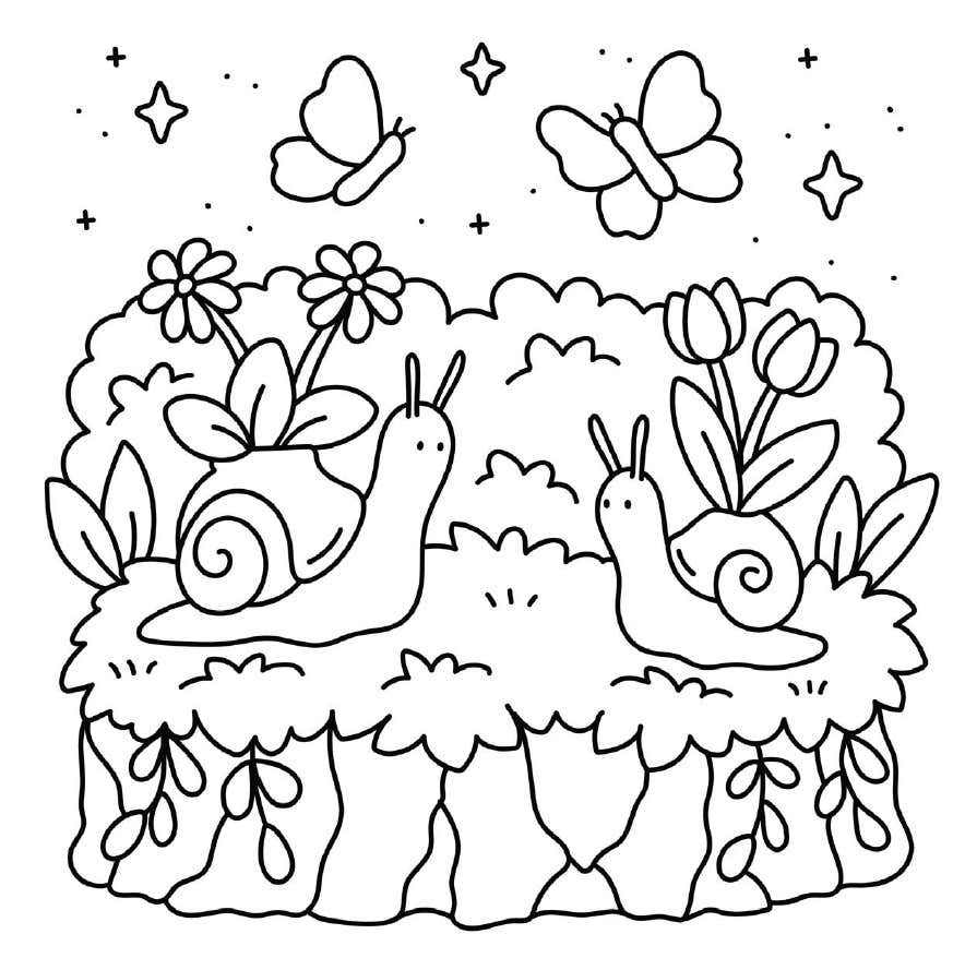 Kleurplaat Tiny Gardens Digital 1