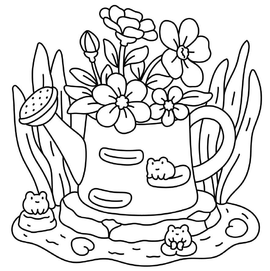 Kleurplaat Tiny Gardens Digital 30