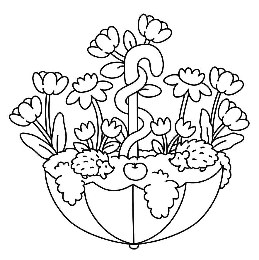 Kleurplaat Tiny Gardens Digital 4