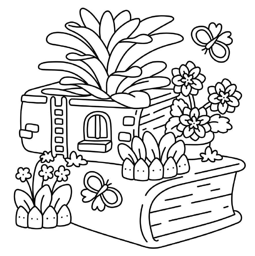 Kleurplaat Tiny Gardens Digital 7