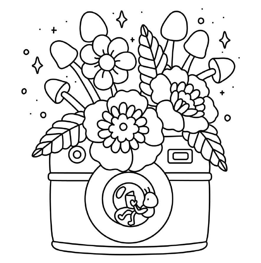 Kleurplaat Tiny Gardens Digital 8