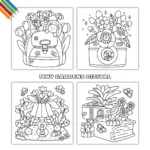 Kleurplaat Tiny Gardens Digital thumbnail
