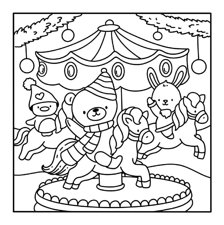 Kleurplaat Winter Hygge 13