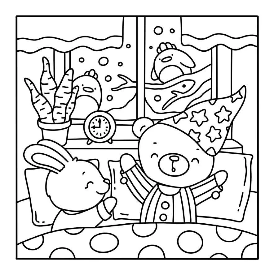 Kleurplaat Winter Hygge 16