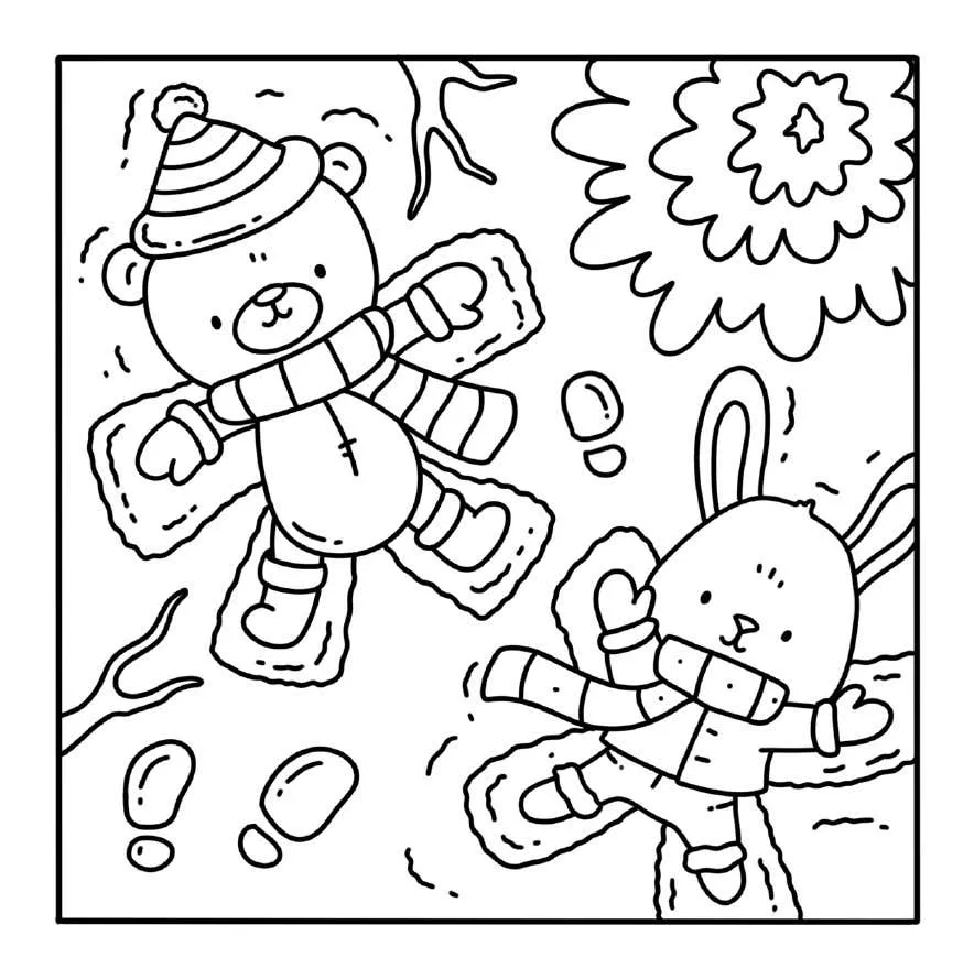 Kleurplaat Winter Hygge 2