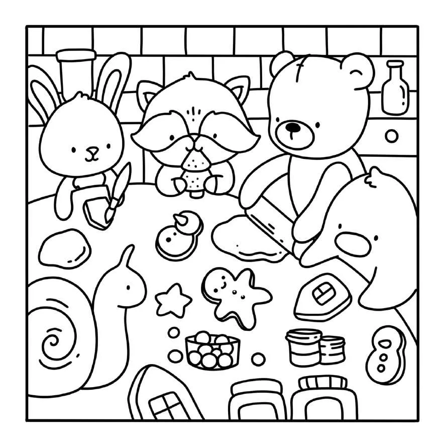 Kleurplaat Winter Hygge 20