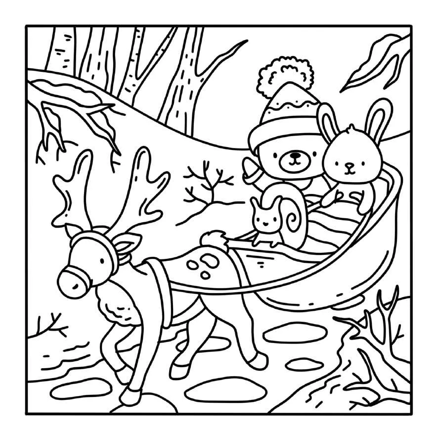 Kleurplaat Winter Hygge 23