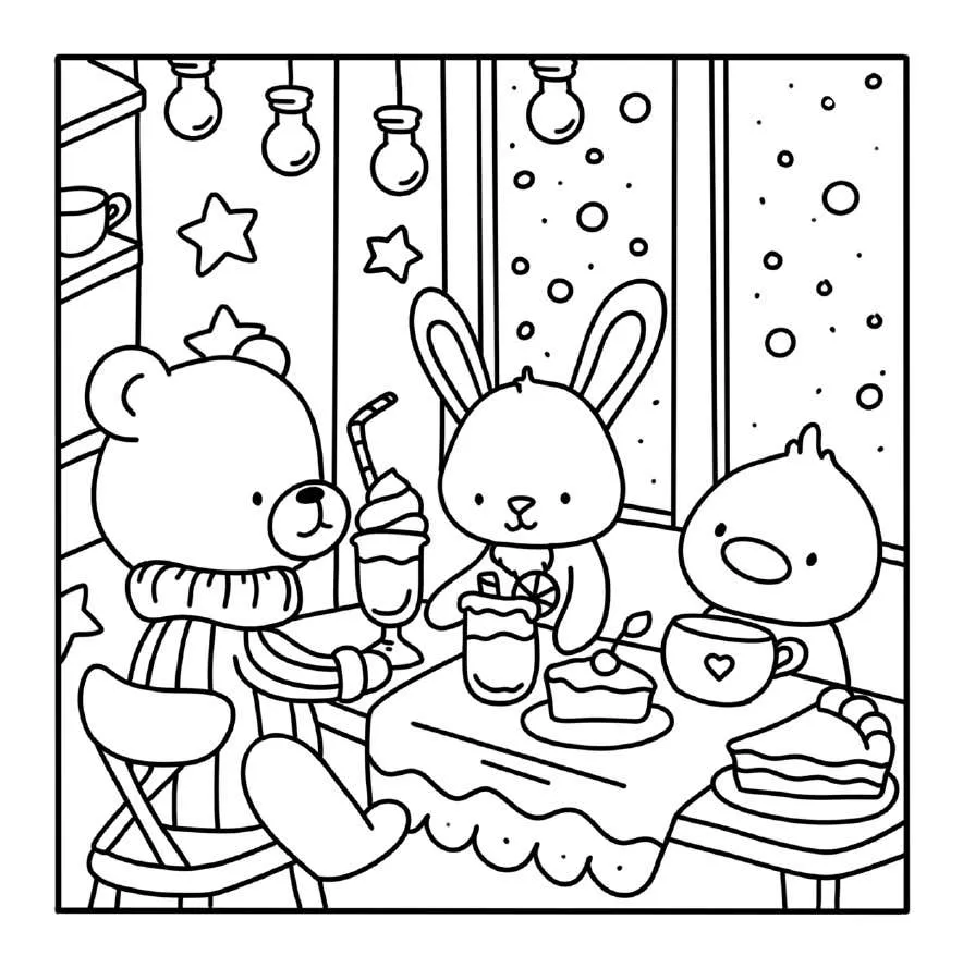 Kleurplaat Winter Hygge 27