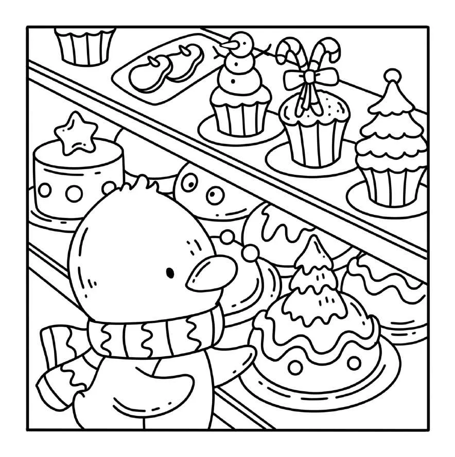 Kleurplaat Winter Hygge 3