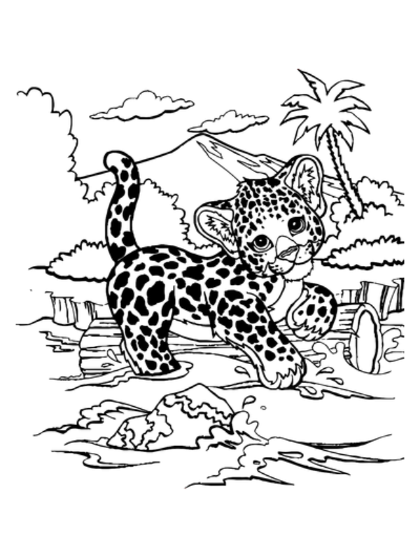 Kleurplaat Lisa Frank 15 Lisa Frank Animals kleurplaat