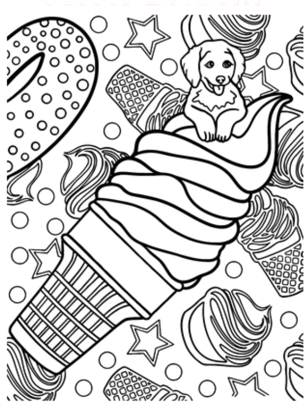 Kleurplaat Lisa Frank 18 Lisa Frank Caymus On Ice Cream kleurplaat