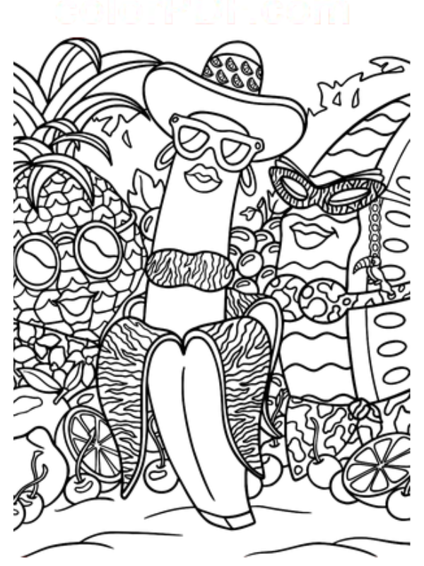 Kleurplaat Lisa Frank 25 Lisa Frank Fashionista Fruits kleurplaat