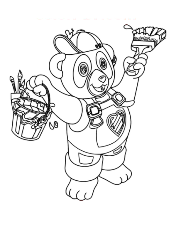 Kleurplaat Lisa Frank 47 Lisa Frank Panda Painter kleurplaat