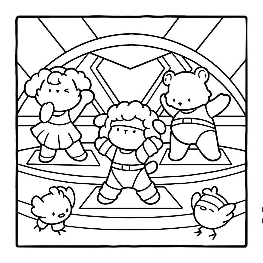 Kleurplaat Cozy Eras Gratis 1