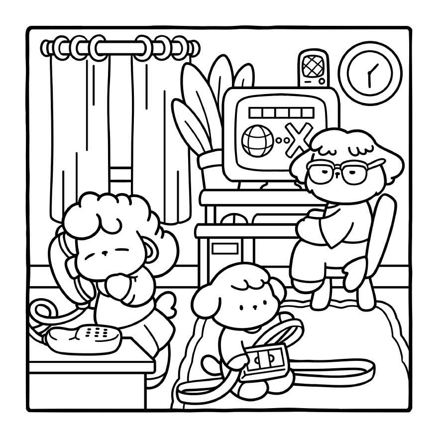 Kleurplaat Cozy Eras Gratis 33