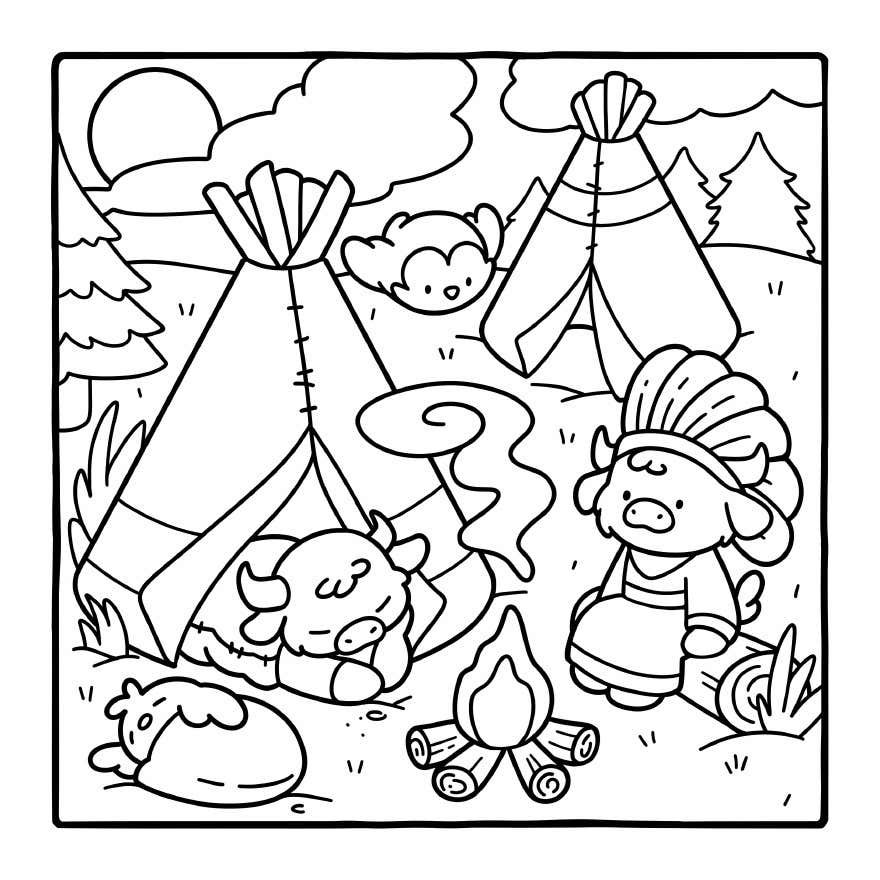 Kleurplaat Cozy Eras Gratis 4