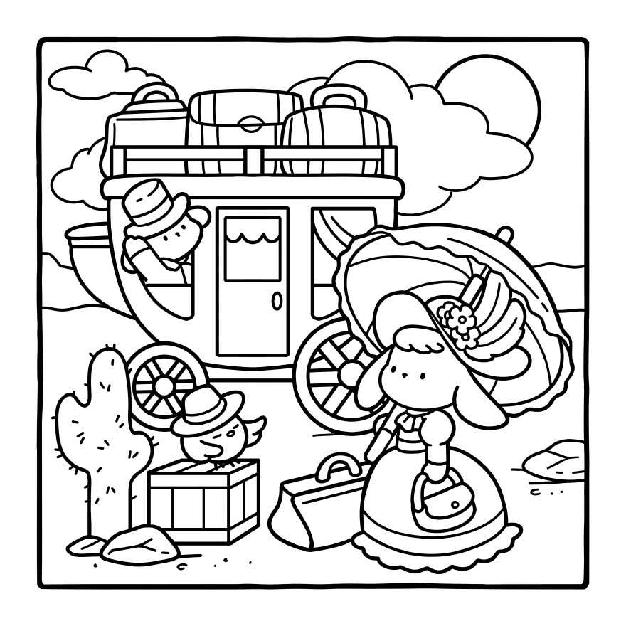 Kleurplaat Cozy Eras Gratis 6