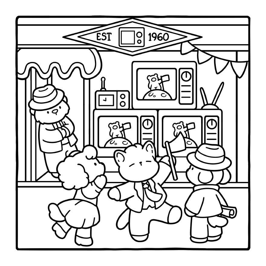 Kleurplaat Cozy Eras Gratis 7