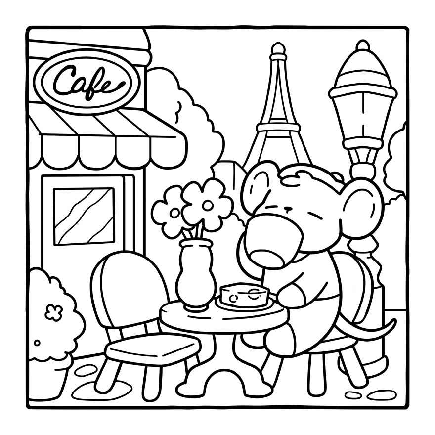 Kleurplaat Cozy Eras Gratis 8