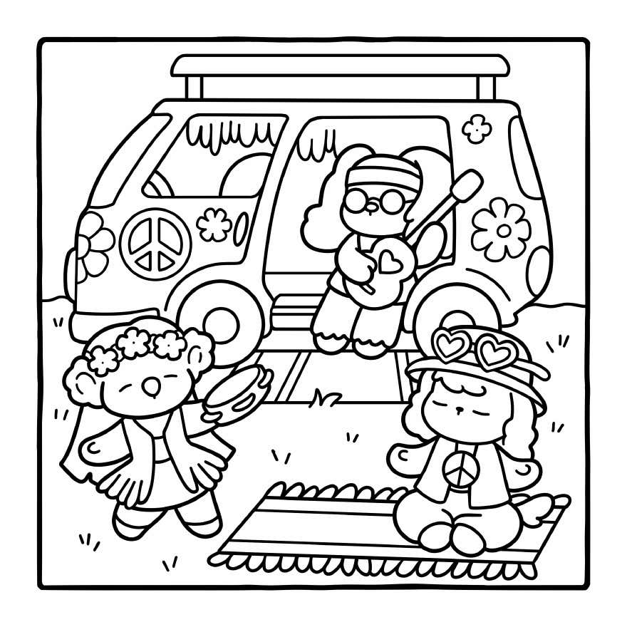 Kleurplaat Cozy Eras Gratis 9