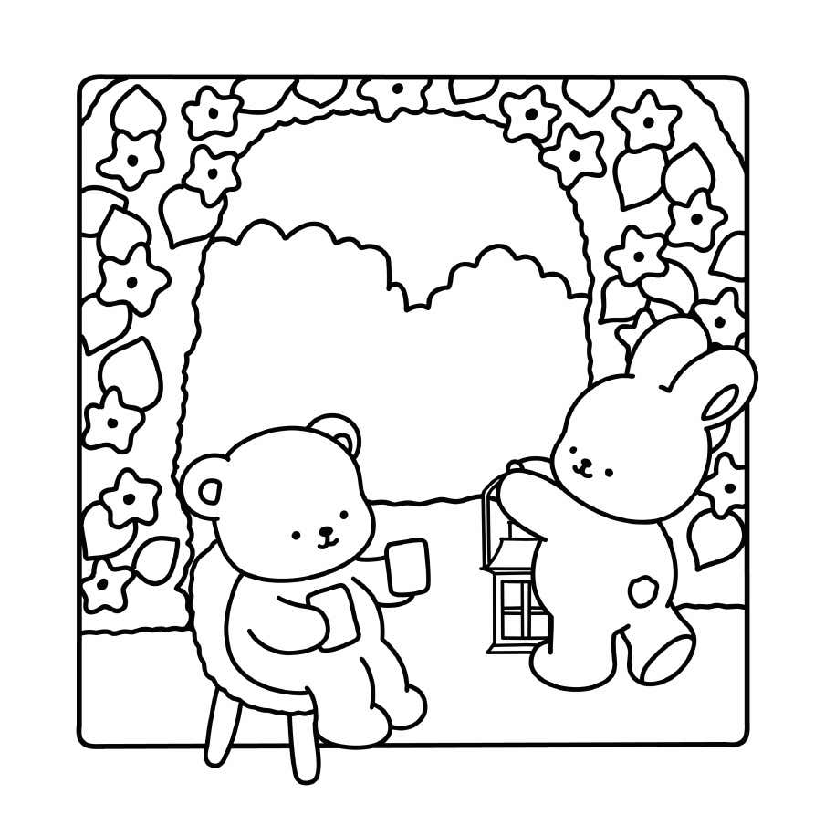 Kleurplaat Fluffy Cozy Friends 26