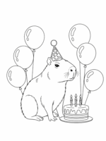 Folieballon Standing Capybara 80cm