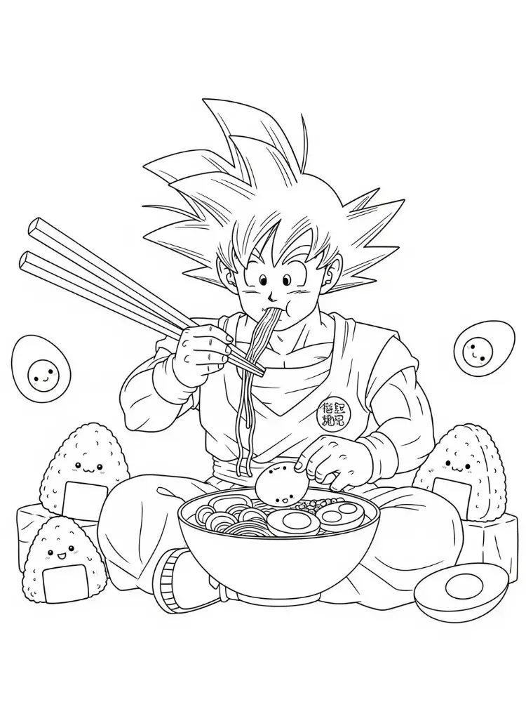 goku vliegend avontuur kleurplaat