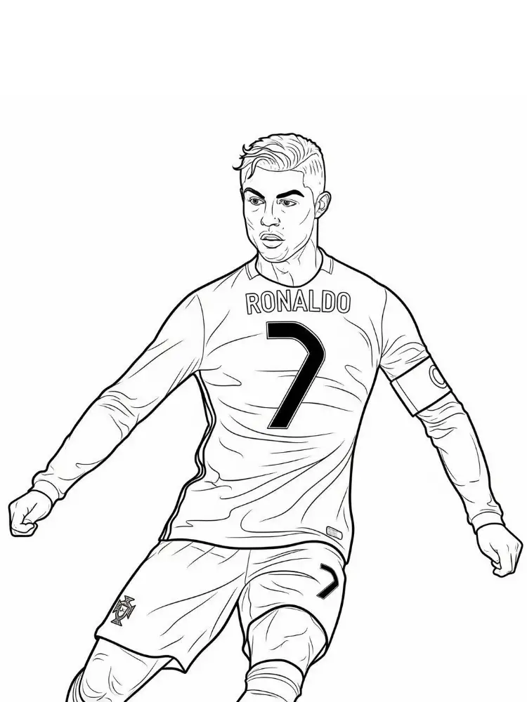 Cristiano ronaldo kleurplaat 8 cristiano ronaldo in portugal tenue kleurplaat