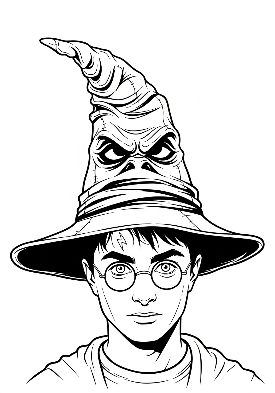 harry potter sorteerhoed moment kleurplaat