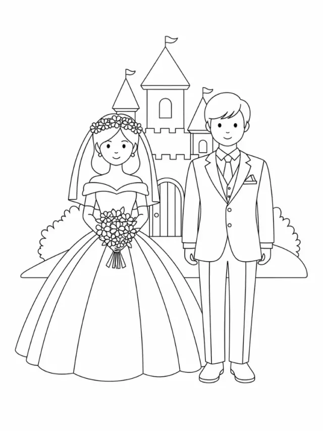 39 Hochzeit Ausmalbilder kostenlos zum ausdrucken PDF