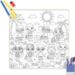 Badpak kleurplaat thumbnail